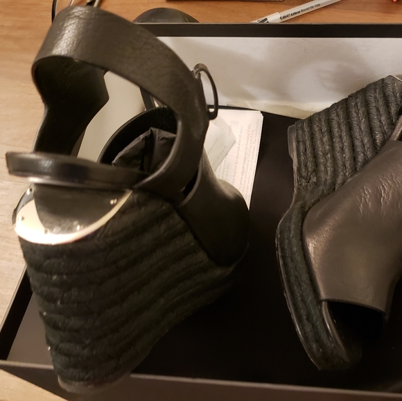 alexander wang Leather wedge sandal In Size 36 - Picture 2 of 4